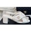 Chanel Heel 5cm CC Logo Crisscross Mules Quilting Leather White 2024