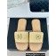 Chanel Crystal CC Logo Braided Mules Beige 2024