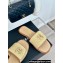 Chanel Crystal CC Logo Braided Mules Beige 2024