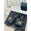 Chanel Crystal CC Logo Braided Mules Black 2024