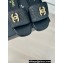Chanel Crystal CC Logo Braided Mules Black 2024