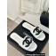 Chanel Black CC Logo Mules Leather White 2024