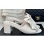 Chanel Heel 6cm Bow Mules Leather White 2024
