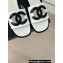 Chanel Black CC Logo Mules Leather White 2024