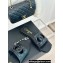 Chanel Black CC Logo Mules Leather Black 2024