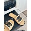 Chanel Black CC Logo Mules Leather Beige 2024