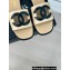 Chanel Black CC Logo Mules Leather Beige 2024