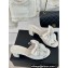 Chanel Heel 6cm Bow Mules Leather White 2024