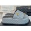 Chanel Pearl and Crystal Gold CC Logo Platform Mules Quilting Leather Gray 2024