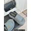 Chanel Pearl and Crystal Gold CC Logo Platform Mules Quilting Leather Gray 2024