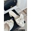 Chanel Heel 6cm Bow Mules Leather White 2024