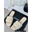 Chanel CC Logo Mules Knit White 2024