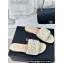 Chanel CC Logo Mules Knit White 2024