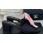 Chanel Heel 6cm Bow Mules Satin Black/Pink 2024