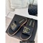 Chanel Gold Pearl CC Logo Mules Leather Black 2024