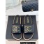 Chanel Gold Pearl CC Logo Mules Leather Black 2024