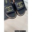 Chanel Gold Pearl CC Logo Mules Leather Black 2024