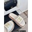 Chanel Gold Pearl CC Logo Mules Leather White 2024