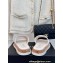 Chanel Gold Pearl CC Logo Mules Leather White 2024