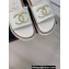 Chanel Gold Pearl CC Logo Mules Leather White 2024