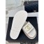 Chanel Gold Pearl CC Logo Mules Leather White 2024