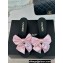 Chanel Heel 6cm Bow Mules Satin Black/Pink 2024