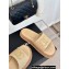 Chanel Gold Pearl CC Logo Mules Leather Beige 2024