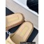 Chanel Gold Pearl CC Logo Mules Leather Beige 2024