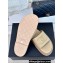 Chanel Gold Pearl CC Logo Mules Leather Beige 2024