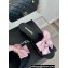 Chanel Heel 6cm Bow Mules Satin Black/Pink 2024