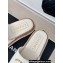 Chanel Gold Pearl CC Logo Mules Tweed White 01 2024