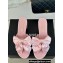 Chanel Heel 6cm Bow Mules Satin Pink 2024