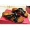 Valentino Fussfriend footbed Women/Men slide sandals in calfskin leather Black 2024