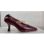 Bottega Veneta Crinkled leather Sharp Chain Pumps Burgundy 2024