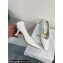 Bottega Veneta Crinkled leather Sharp Chain Pumps White 2024