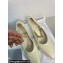 Bottega Veneta Crinkled leather Sharp Chain Pumps Beige 2024