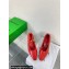 Bottega Veneta Crinkled leather Sharp Chain Pumps Red 2024