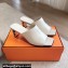 Hermes Heel 6cm Iconique sandals with iconic Chaine d'Ancre heel in Nappa leather White 2024