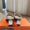 Hermes Heel 6cm Iconique sandals with iconic Chaine d'Ancre heel in Nappa leather White 2024