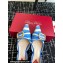 Roger Vivier Dorsay Metal Buckle Ballerinas Horehair Stripe Blue 2024