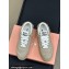Miu Miu fringed edges Canvas sneakers Beige 2024