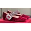 Roger Vivier Strass Buckle Ballerinas Velvet Red 2024