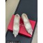 Roger Vivier Heel 8.5cm Flower Strass Buckle Pumps Crystals Silver 2024