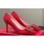 Roger Vivier Heel 8.5cm Flower Strass Buckle Pumps Crystals Red 2024