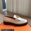 Hermes Heel 4.5cm Impact loafers with iconic Glenan buckle in calfskin White 2024