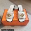 Hermes Heel 4.5cm Ilot sandals with iconic Glenan buckle in calfskin White 2024