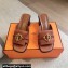 Hermes Heel 4.5cm Ilot sandals with iconic Glenan buckle in calfskin Brown 2024
