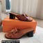 Hermes Heel 4.5cm Ilot sandals with iconic Glenan buckle in calfskin Brown 2024