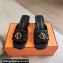 Hermes Heel 4.5cm Ilot sandals with iconic Glenan buckle in calfskin Black 2024