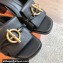 Hermes Heel 4.5cm Ilot sandals with iconic Glenan buckle in calfskin Black 2024